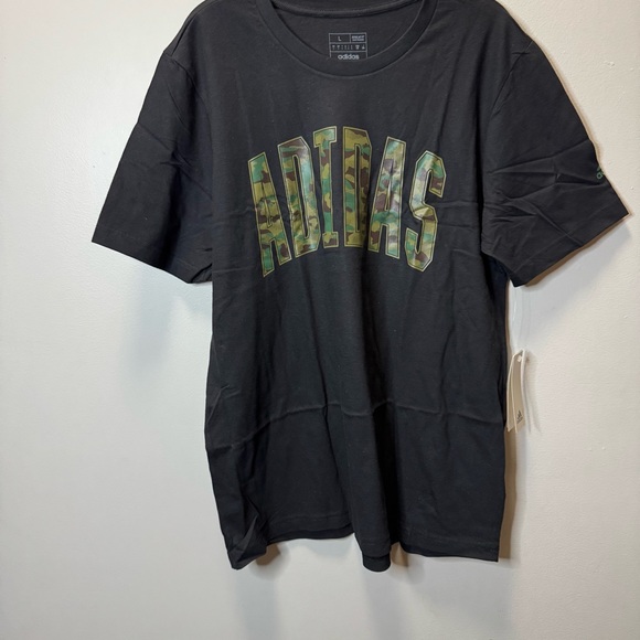 Adidas Men's Black Tee with Camouflage Logo - Picture 11 of 11